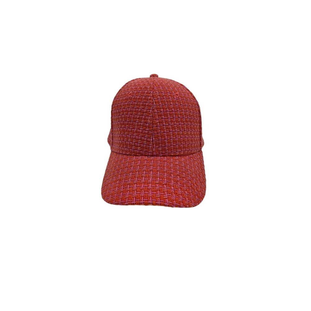 Talbots Baseball Cap Womens OS Pink Red Excellent Woven Tweed Adjustable Hat